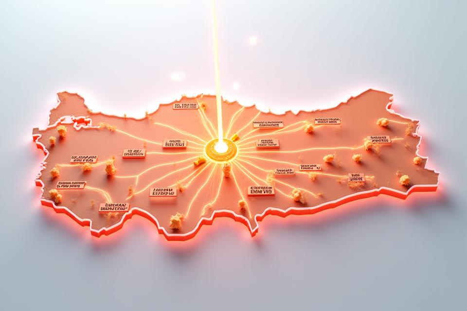 Türkiye geneli Kanat Evim tedarik ağı haritası, birçok noktayı ve lojistik merkezleri gösteriyor